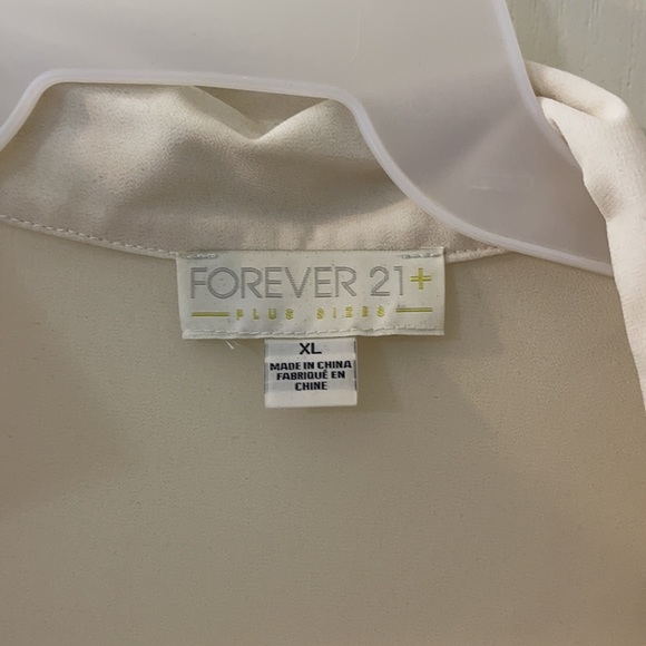 Forever 21+ open drape open front dress top - Picture 2 of 4